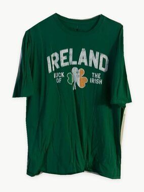 Ireland Men's Green Short Sleeve T-Shirt St Patrick's Day L XL XXL
